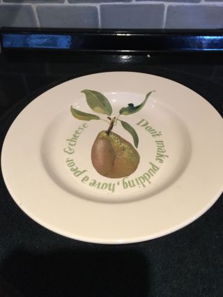 Emma Bridgewater Kitchen Garden Pear 8.  5 Inch Plate Discontinued.  Rare