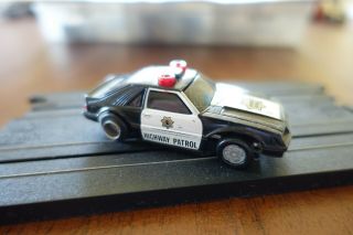Rare Tyco Ford Mustang Highway Patrol 56 Slot Car W/ Lights & Sound // Nm,