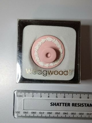 Wedgewood Miniature Jasperware Rare Pink Candlestick Holder