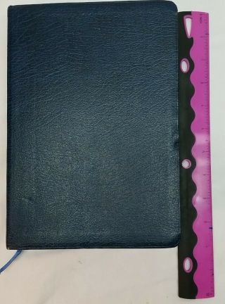 Rare King James Version Holy Bible Ryrie Expanded STUDY KJV Blue Leather 1994 3