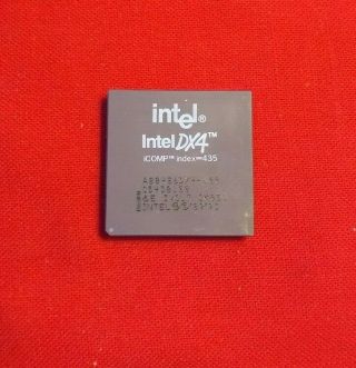 Intel 486dx4 100 Mhz A80486dx4 - 100 Sk051 Socket 3 ✅ Rare Collectible Gold