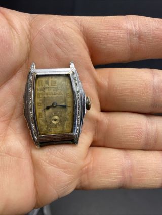 Rare Vintage Bulova Windup 15 Jewel 10an Movement Wrist Watch Art Deco