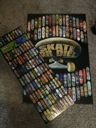 Skateboard Deck Poster,  Advertisement,  Vintage,  Rare,  Hook - Ups,  Flip, .