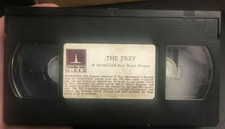 The Prey VHS Rare Horror Clamshell Thorn EMI 3