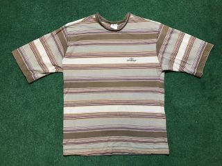 Vtg 90s Jnco Striped Surf T - Shirt Adult Sz M/l Rare Earth Tones