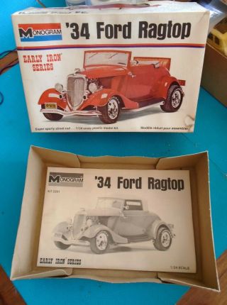 1/24,  1975,  Monogram 34 Ford Roadster,  Early Iron Series,  Vintage Kit,  Rare