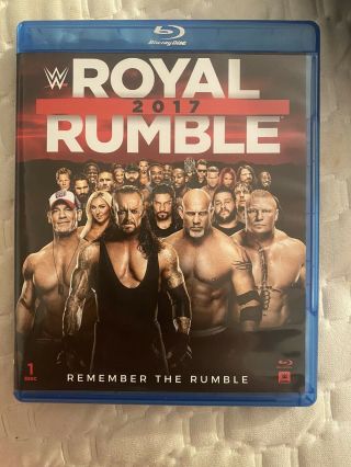 Wwe Royal Rumble 2017 Blu Ray With The Rock Trading Card Rare
