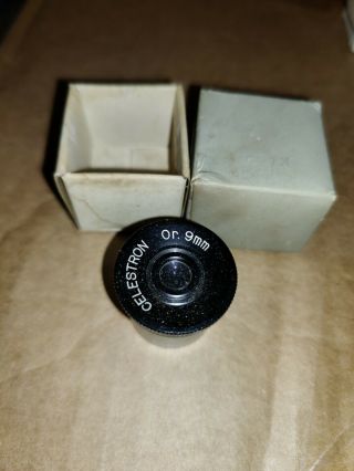 Celestron Brand Telescope Eyepiece Lens Or 9mm 0.  965 ".  Rare Vintage Circle T