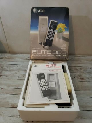 Rare Nos Vintage 1984 At&t Elite 305 Wall Model Phone Memory