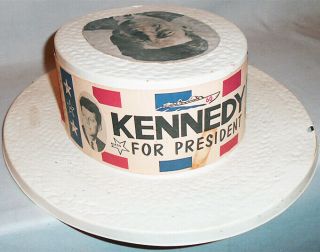 - Rare - 1960 - John F Kennedy - Vintage Presidential Campaign Hat - Jfk