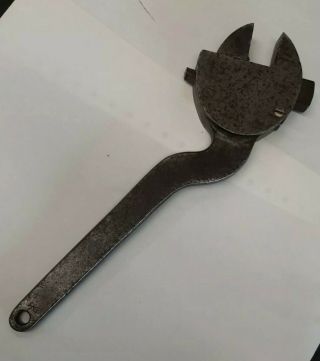 Rare Adjustable Wrench Offset Initials R.  G.  Patented