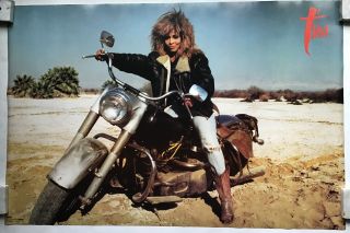 Tina Turner On Motorcycle Rare Poster
