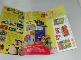 Pokemon Snap Brochure Nintendo 64 N64 Employee Store Display Promo Rare
