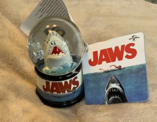 Rare Universal Jaws Movie Poster Promo Light Up Shark Mini Snowglobe Snow Globe.