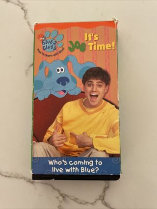 Blues Clues - Its Joe Time Vhs,  2002 Rare Hard To Find -