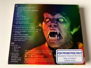 Michael Jackson Thriller 25 Us Promo Cd,  Dvd Slipcase Rare Remixes Stickered