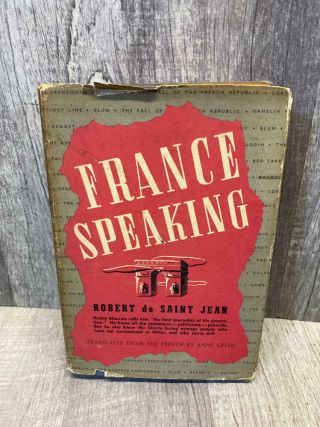 Very Rare France Speaking,  Robert De Saint Jean 19411st Us Edition 1st Us Print