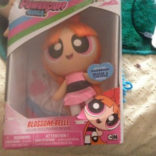 The Powerpuff Girls Blossom 6 " Rare Hard To Find Oop Deluxe Doll & Hairbrush