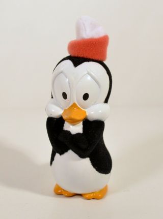 Rare 2000 Shivering Chilly Willy Penguin 3.  5 " Action Figure Burger King Europe