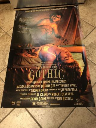 Gothic 1987 Movie Poster.  Great Artwork Rare.