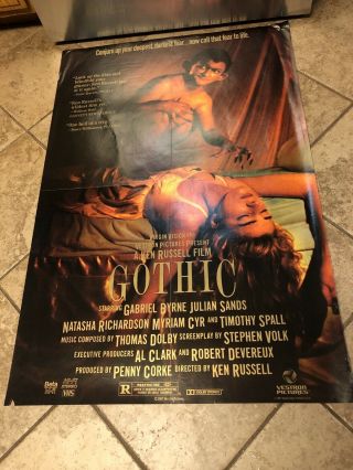 Gothic 1987 Movie Poster.  Great Artwork Rare. 2