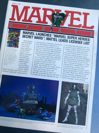 Marvel Licensing Guide With Advanced Art Package Vintage Rare 1980s