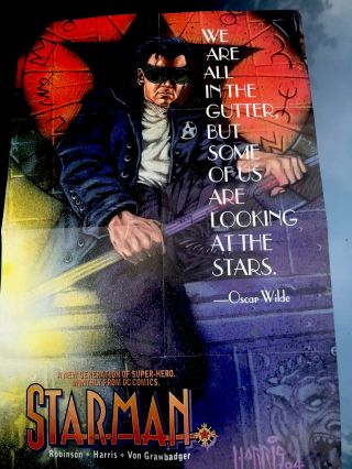 Starman Large Tony Harris Promo Poster Dc Comics 1994 James Robinson Rare