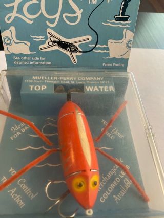 Rare Vintage Mueller Perry Crazy Legs Fishing Lure Store Display Relist