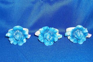 Rare Blue Rose Napking Rings By Royal Albert Moonlight Rose Napkin Ring