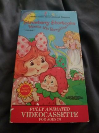 Strawberry Shortcake - Meets The Berrykins (vhs,  1992) Rare Video Vintage Tape