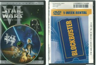 Star Wars: Episode Vi: Return Of The Jedi (dvd Wide) Rare Blockbuster Rental
