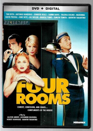 Four Rooms (dvd,  Widescreen) Rare&oop/htf Madonna Antonio Banderas Vg,  Condtn