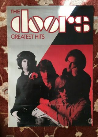 The Doors Greatest Hits Rare Promotional Poster From 1980 Jim Morrison