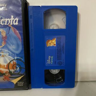 Walt Disney Classic - La Cenicienta Cinderella Spanish VHS RARE Blue Tape Azul 2