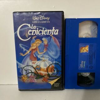 Walt Disney Classic - La Cenicienta Cinderella Spanish VHS RARE Blue Tape Azul 3