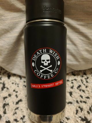 Death Wish Coffee Klean Kanteen Rare W.  Older Logo,  V. ,  Insulated