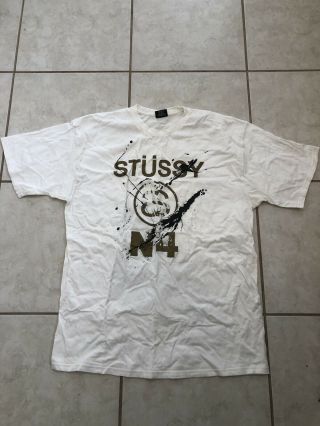 Stussy T Shirt Xxl 2xl Rare Authentic Vintage Limited White Street Wear No4