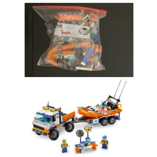 Lego City Coast Guard 7726 Coast Guard Truck With Speed Boat Set Rare