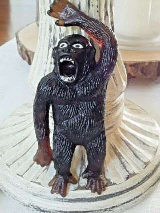 Rare 1970s Rubber Jiggler Gorilla King Kong Toy Imperial? Hong Kong Oily