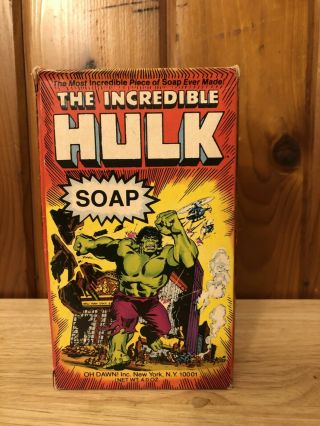 1979 Marvel The Incredible Hulk Soap Oh Dawn Box Only - Hard To Find Rare