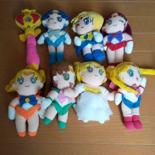 1990s Japanese Antique Sailor Moon Plush Doll Set Of 8 Very Rare Item In Ver.  2