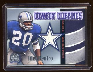 Mel Renfro 2000 Fleer Cowboy Clippings Game Jersey Sp Cowboy Legend Rare