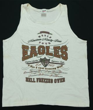 Rare Vtg Anvil The Eagles Hell Freezes Over Tour 1994 Tank Top T Shirt 90s Sz L