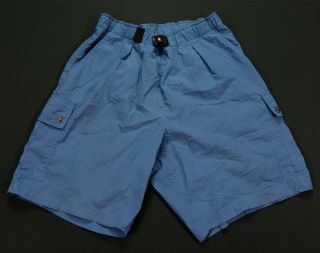 Rare Vtg Nike Acg Spell Out Swoosh Hiking Shorts 90s All Conditions Gear Blue M