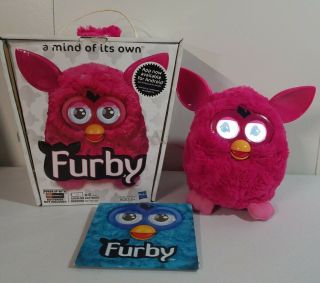 Furby Hasbro Hot Pink 2012 Electronic Talking Interactive Pet Toy W/ Box Rare