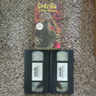 Godzilla And Other Movie Monsters Vhs 2 Tape Set Rare Kaiju Horror Gamera Rodan