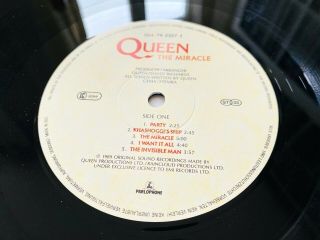 QUEEN.  the miracle LP 1.  Press 1989 GERMAN Freddie Mercury Wembley Innuendo RARE 3