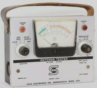 Seco Model 520a Rare Vtg Ham Radio 50 Ohm In - Line Antenna Tester Meter