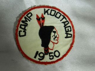Rare Vintage 1950 Camp Kootaga Boy Scout Patch Vt4645
