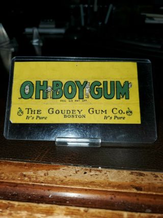 Rare Early Goudey Gum Co.  Wrapper " Oh Boy Gum " Boston Elves